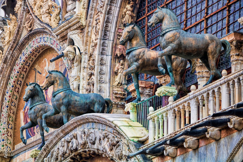 Obraz na płótnie Venedig, Markusdom Quadriga w salonie