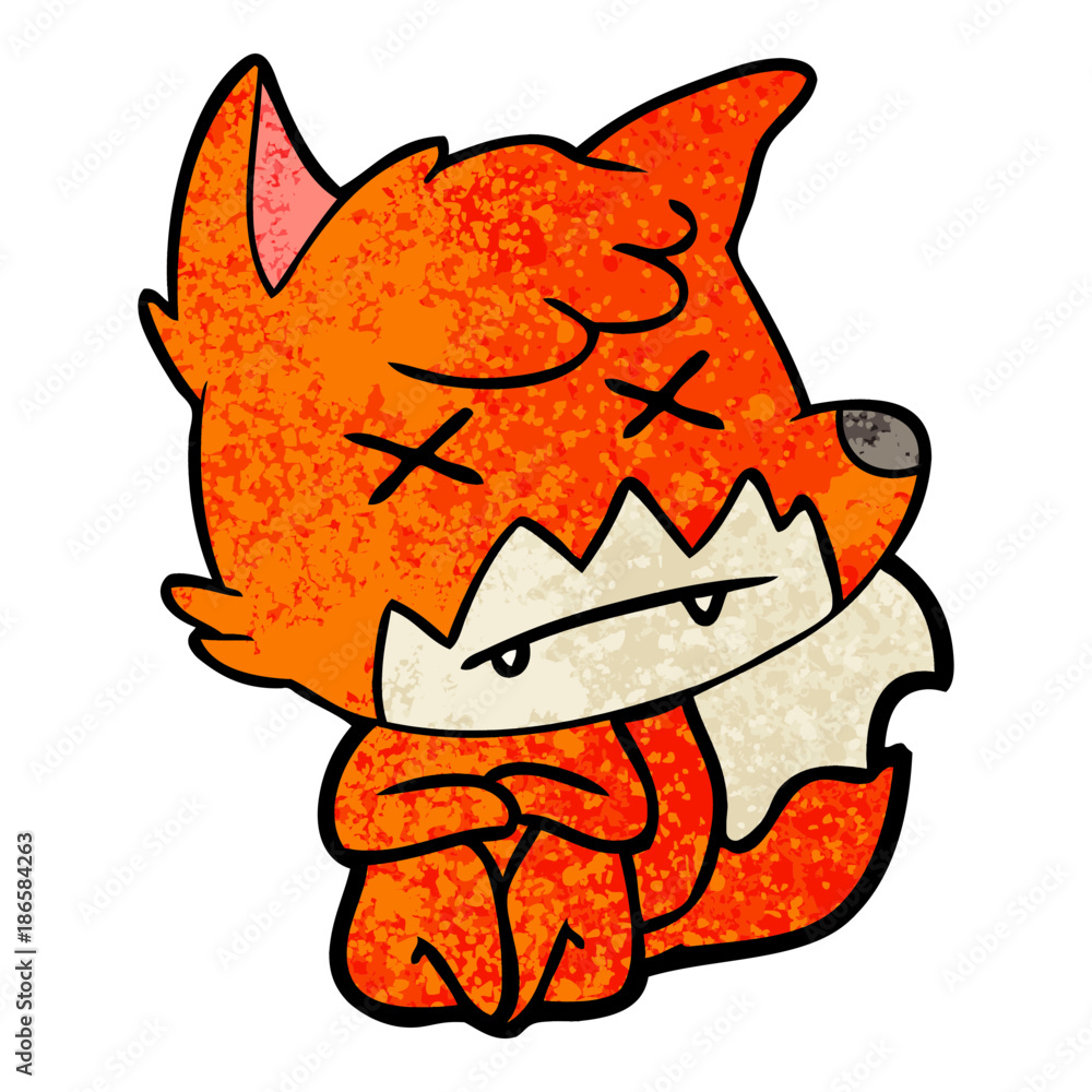 cartoon dead fox cartoon dead fox