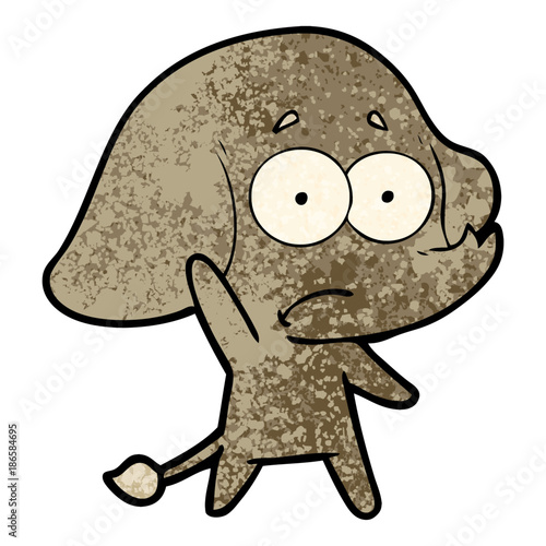 cartoon unsure elephant