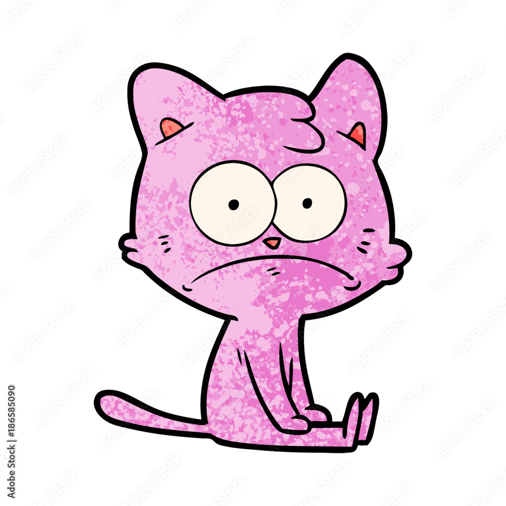 cartoon nervous cat cartoon nervous cat