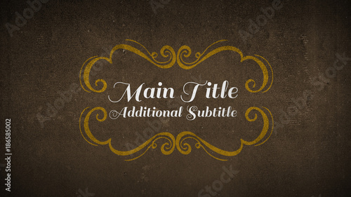Vintage Book Intro Title