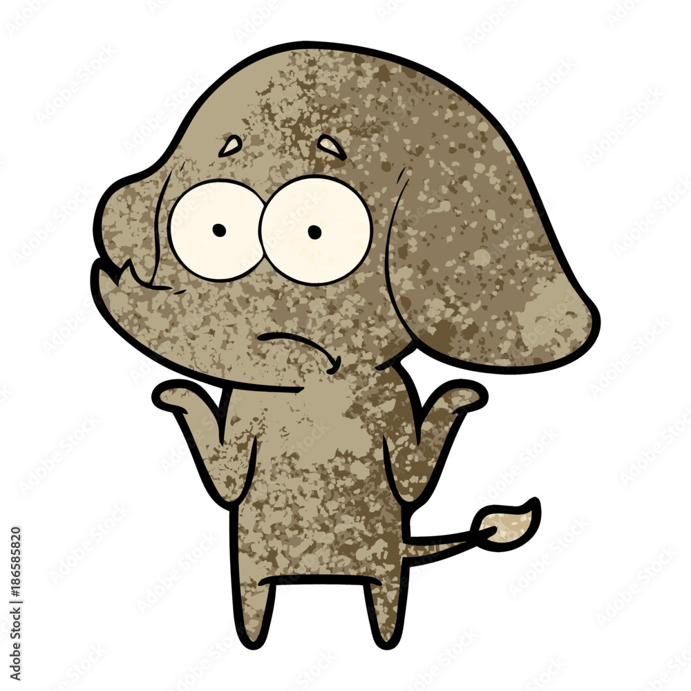 cartoon unsure elephant cartoon unsure elephant