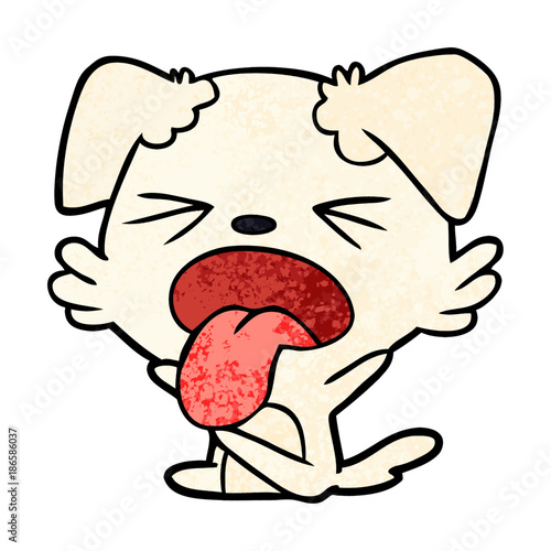 cartoon dog throwing tantrum