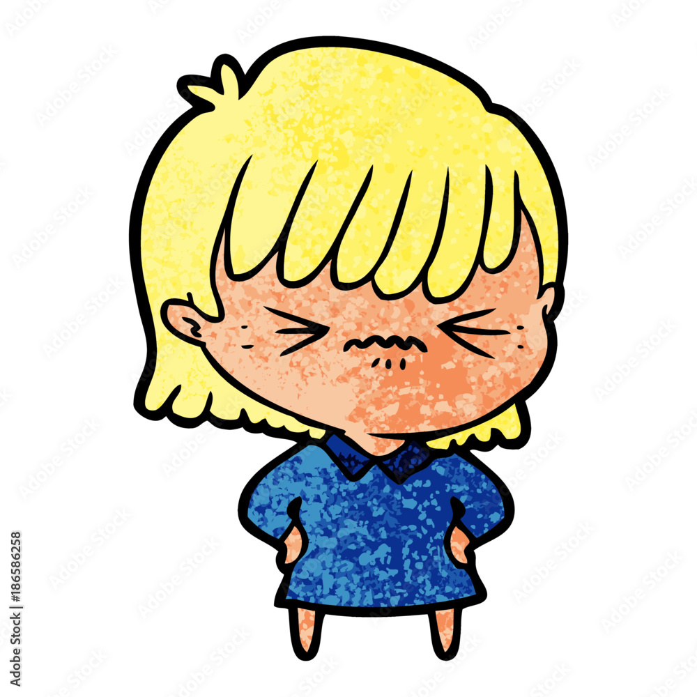 annoyed cartoon girl annoyed cartoon girl