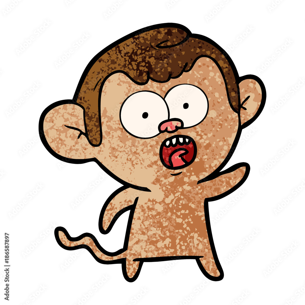 cartoon shocked monkey cartoon shocked monkey