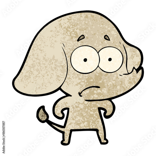 cartoon unsure elephant