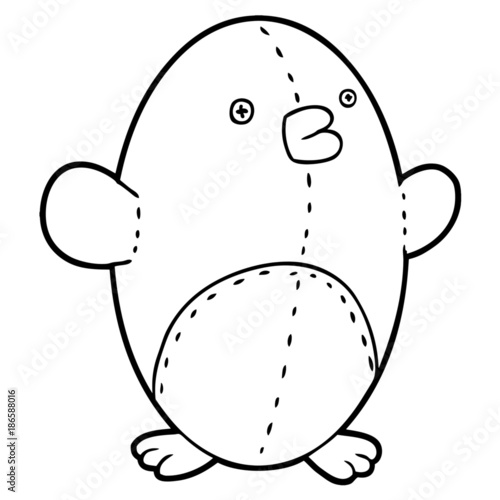 cartoon stuffed toy penguin