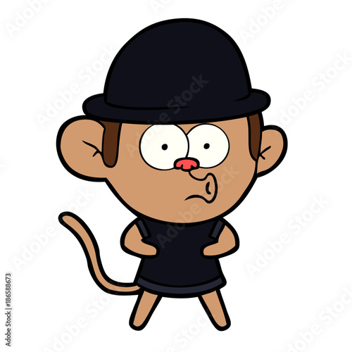 cartoon surprised monkey