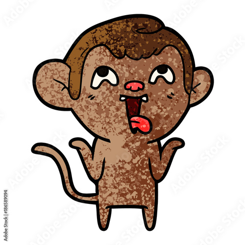 crazy cartoon monkey