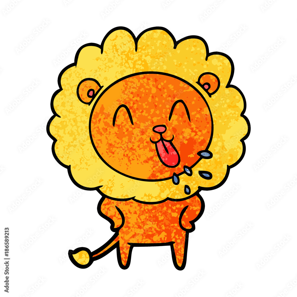 Obraz premium happy cartoon lion