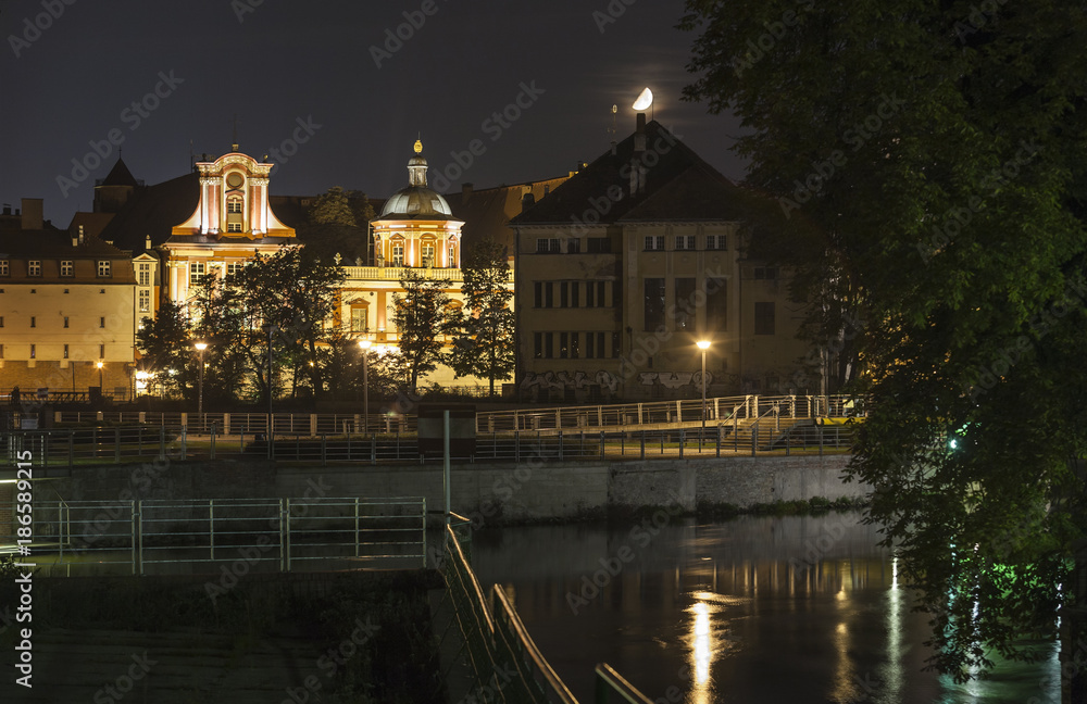 Fototapeta premium Wroclaw by night, Poland