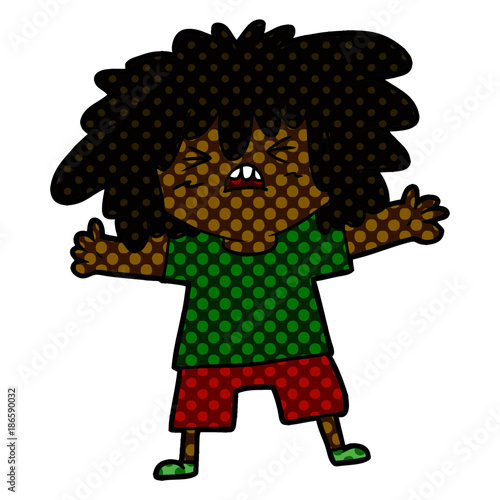 cartoon angry kid