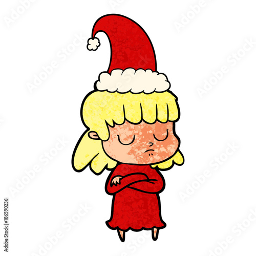 cartoon indifferent woman