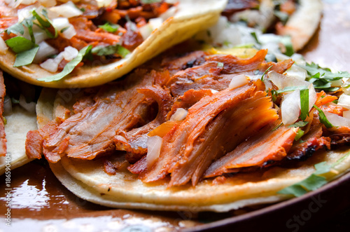 Traditional tacos al pastor