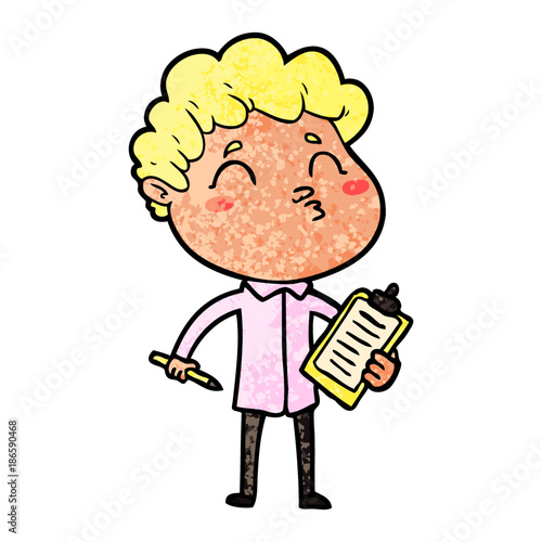 cartoon man pouting