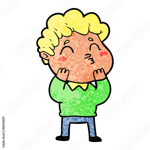cartoon man pouting