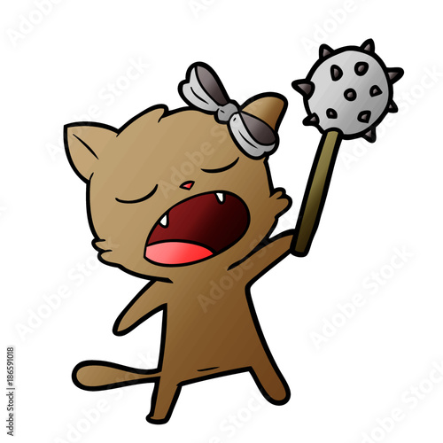 cartoon singing cat