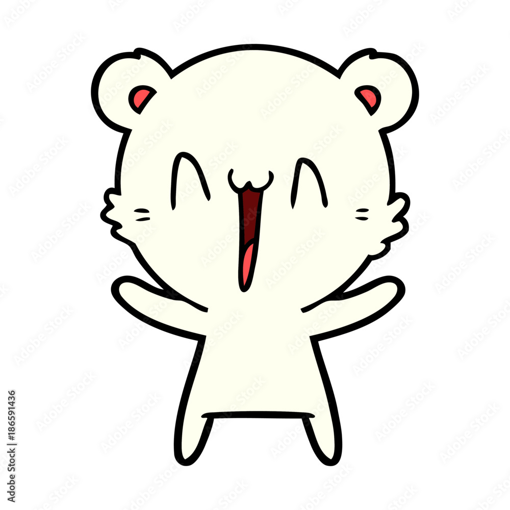 Obraz premium happy polar bear cartoon