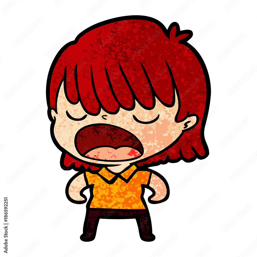 cartoon woman talking loudly cartoon woman talking loudly