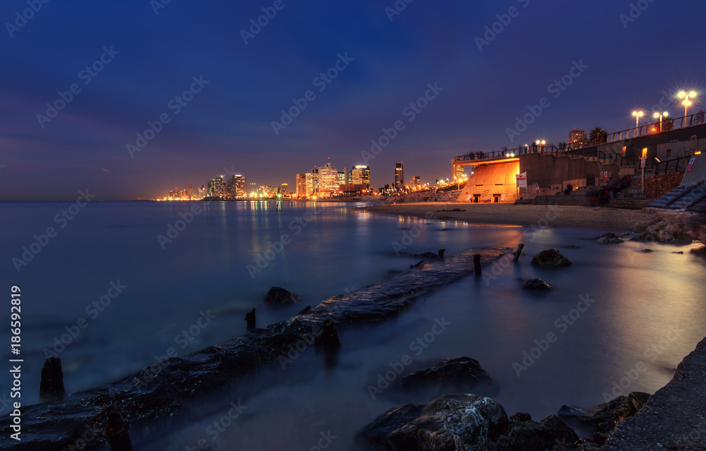 Fototapeta premium Night Shot. Tel Aviv