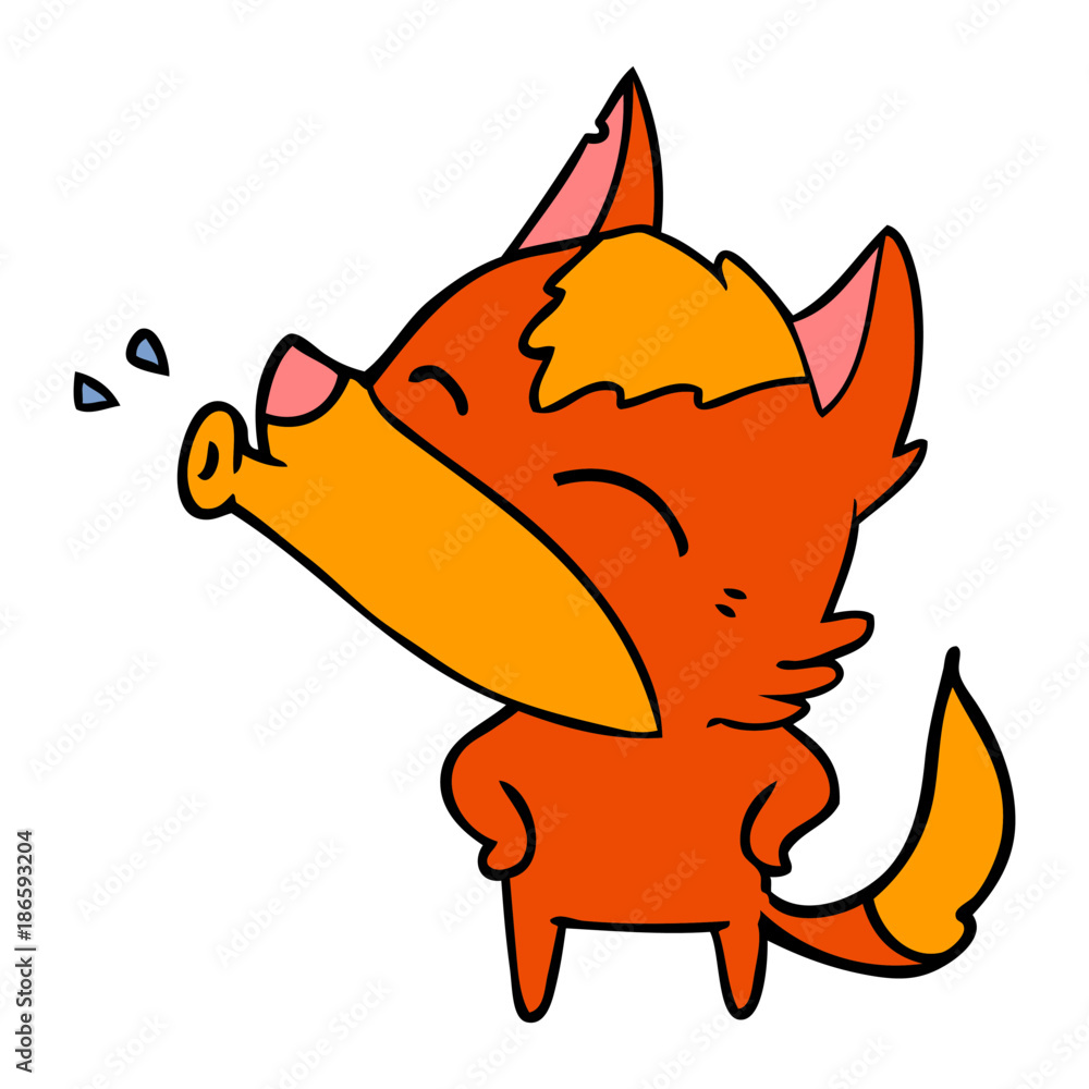 Fototapeta premium fox cartoon character