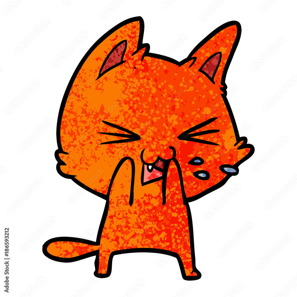cartoon cat hissing cartoon cat hissing