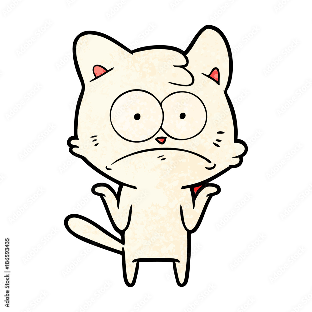 cartoon nervous cat cartoon nervous cat