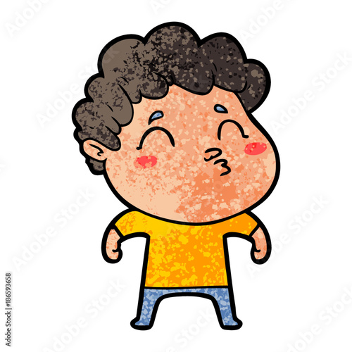 cartoon man pouting