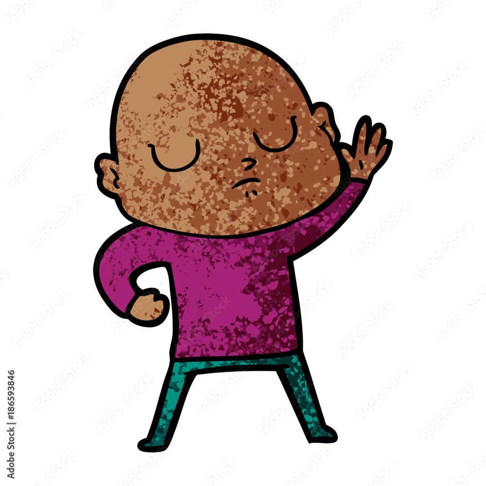 cartoon bald man cartoon bald man