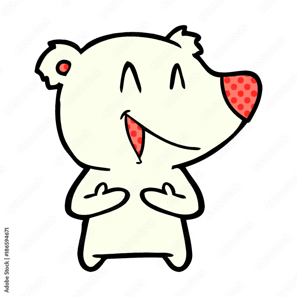 Obraz premium happy polar bear cartoon