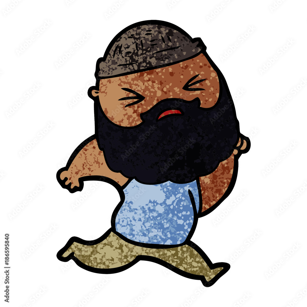 cartoon man with beard cartoon man with beard
