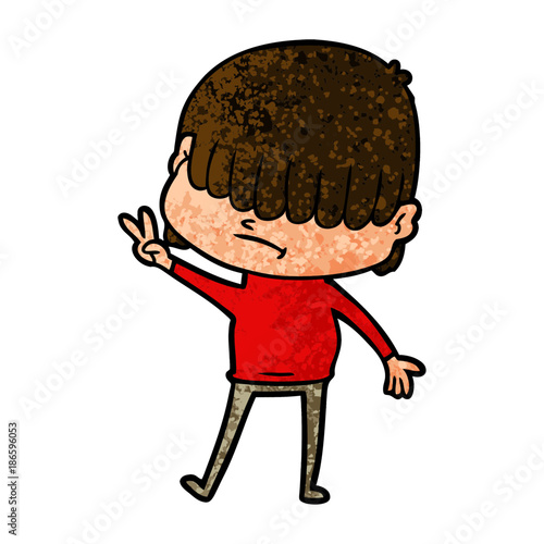 cartoon boy with untidy hair