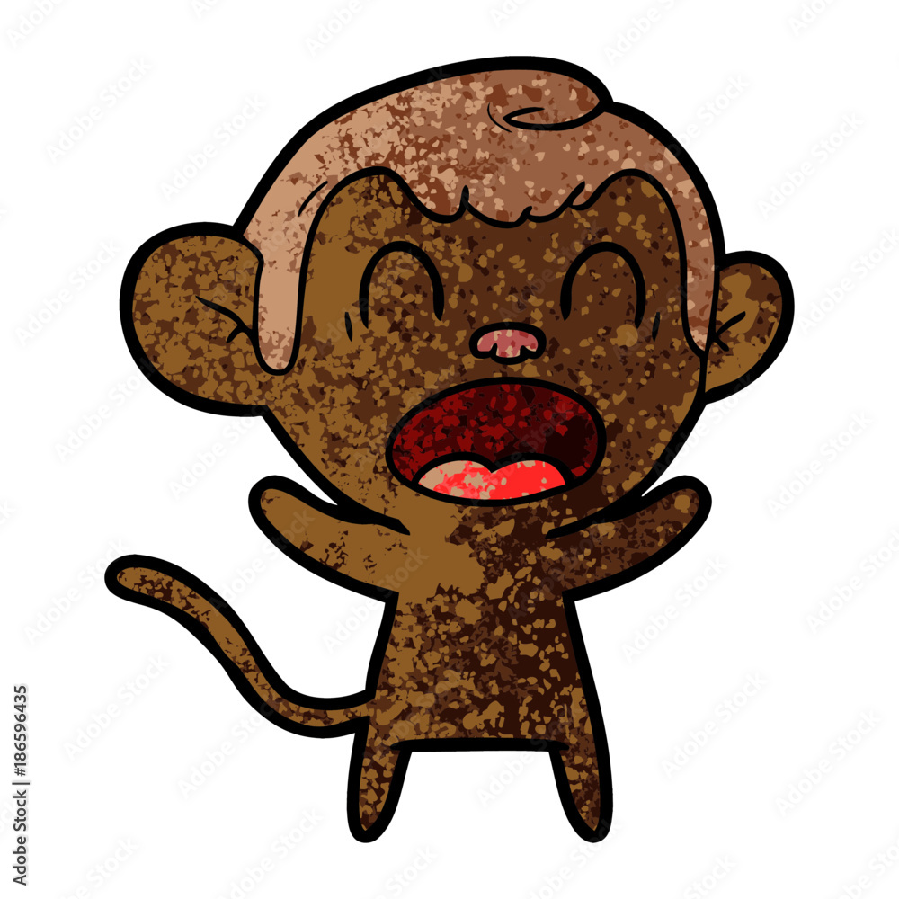 shouting cartoon monkey shouting cartoon monkey