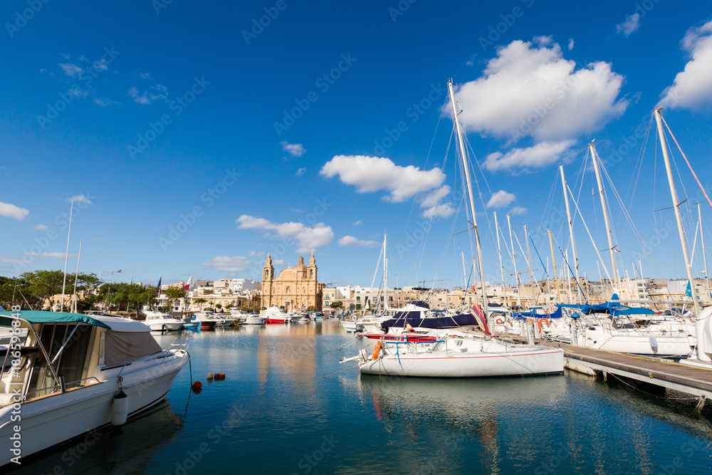 Port in Pieta on Malta