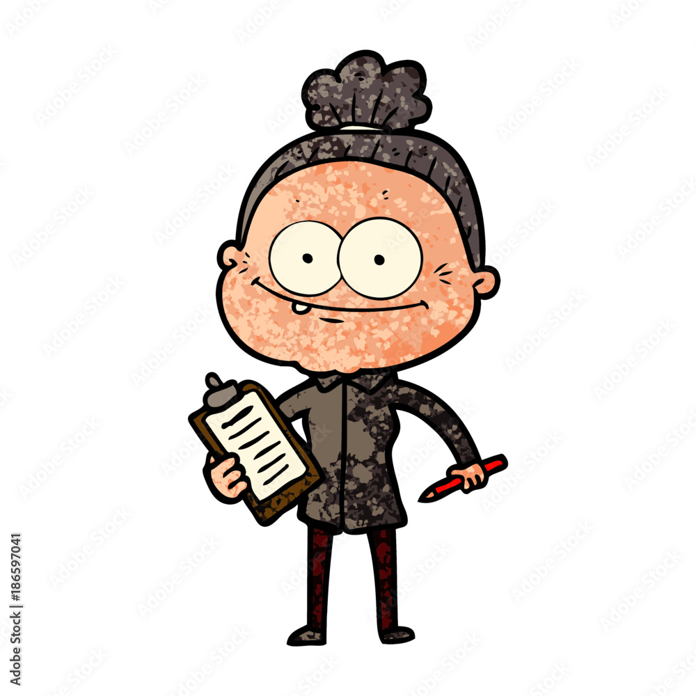 cartoon happy old woman cartoon happy old woman