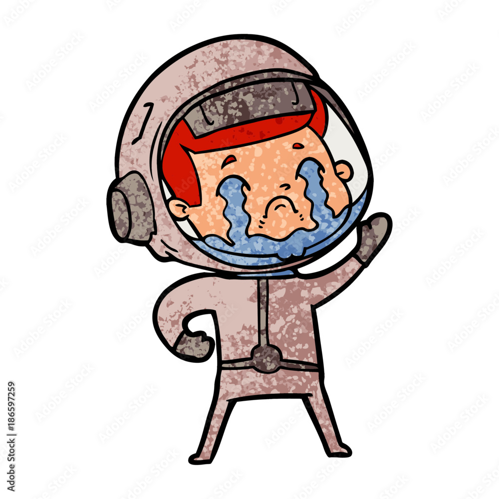 cartoon crying astronaut cartoon crying astronaut