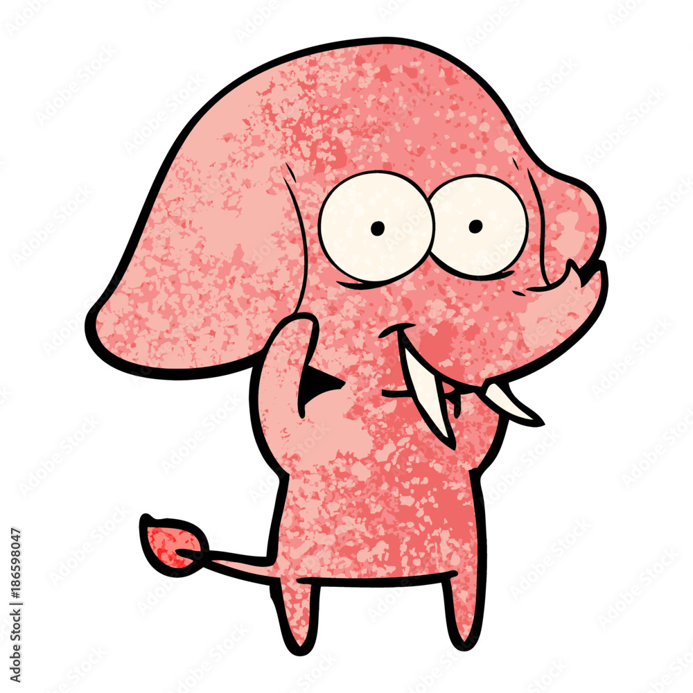 Obraz premium happy cartoon elephant