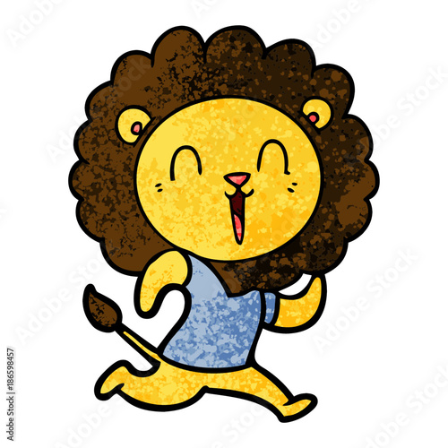 laughing lion cartoon