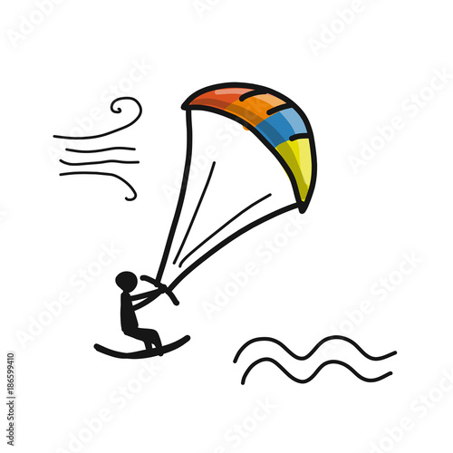 Kiteboarding, sketch for your design