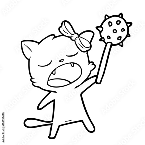 cartoon singing cat