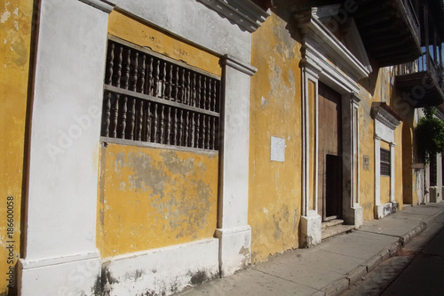 Yellow ochre colonial building photo