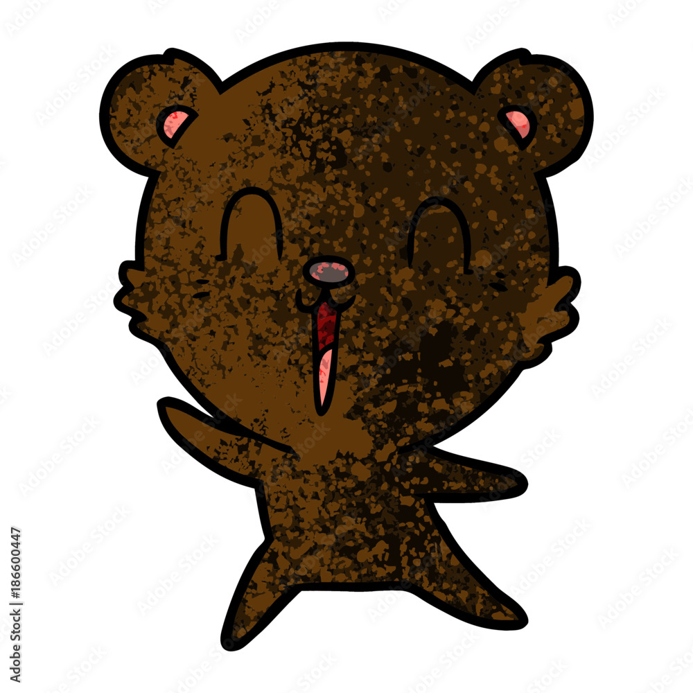 Fototapeta premium happy cartoon bear