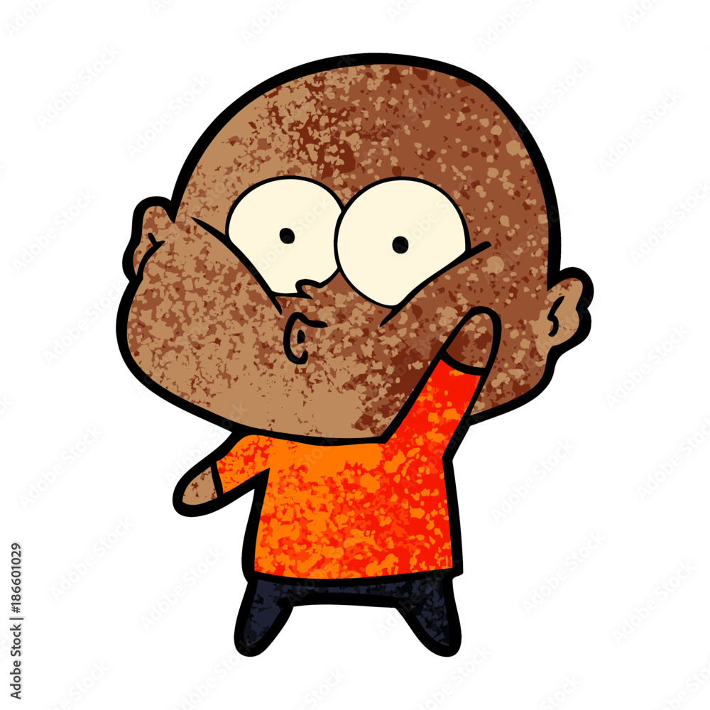 cartoon bald man staring cartoon bald man staring