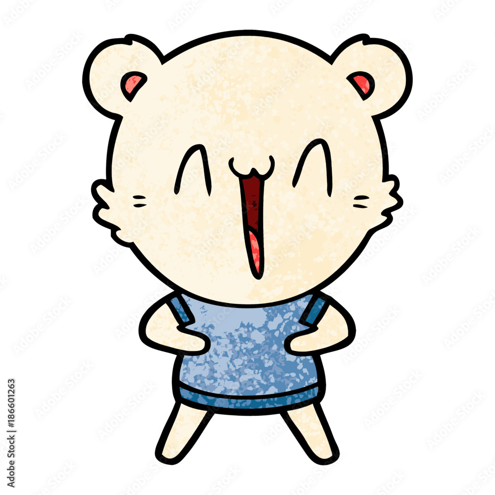 Obraz premium happy polar bear cartoon