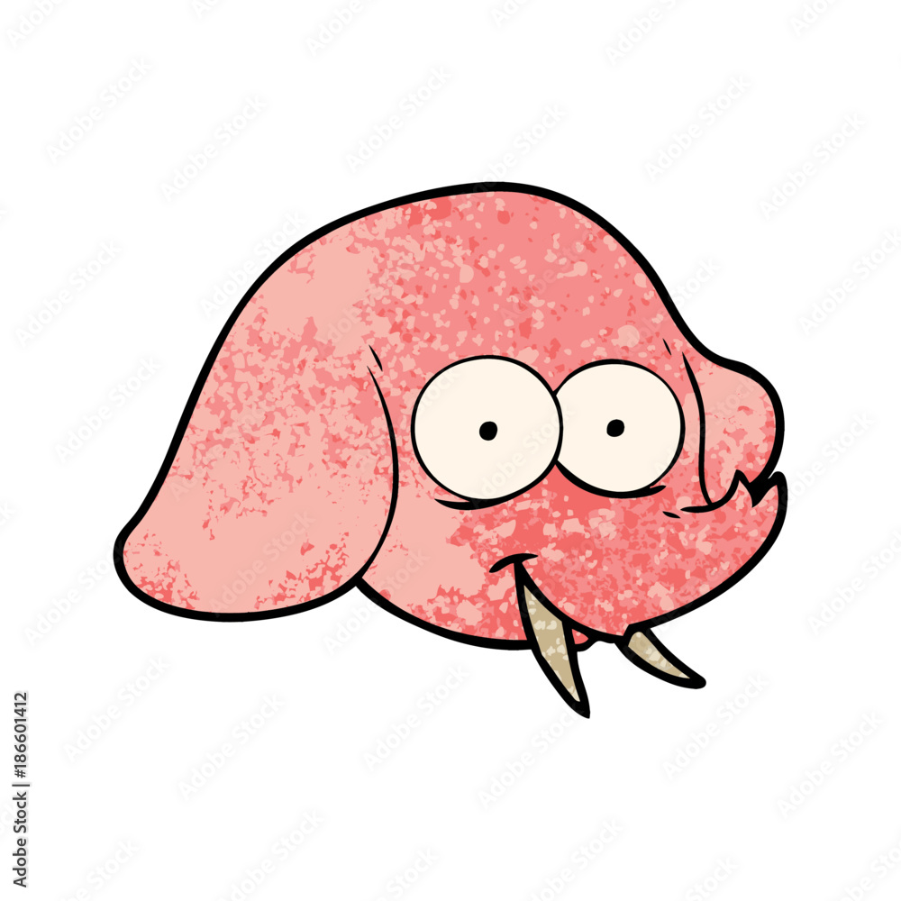 Obraz premium cartoon elephant face