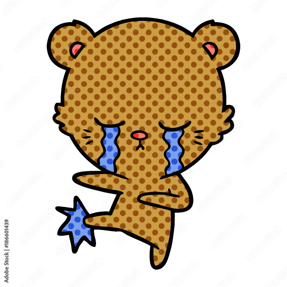 crying bear cartoon character crying bear cartoon character