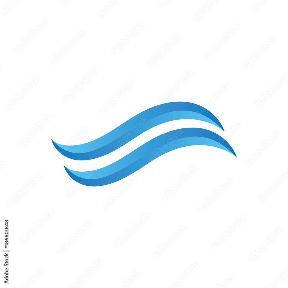 Wave logo design vector