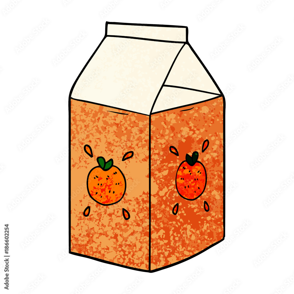 cartoon orange juice carton Stock Vector Adobe Stock