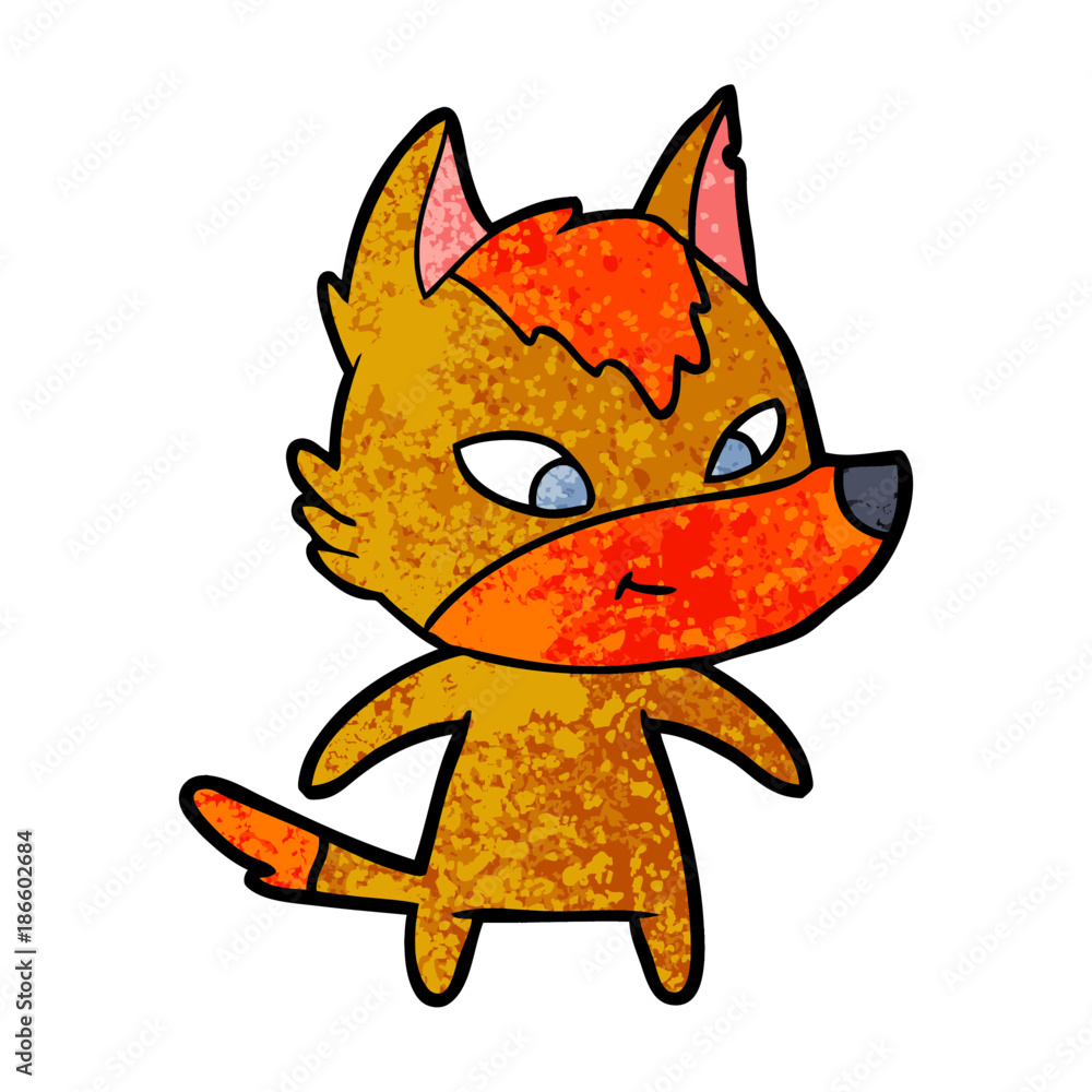 Obraz premium fox cartoon character