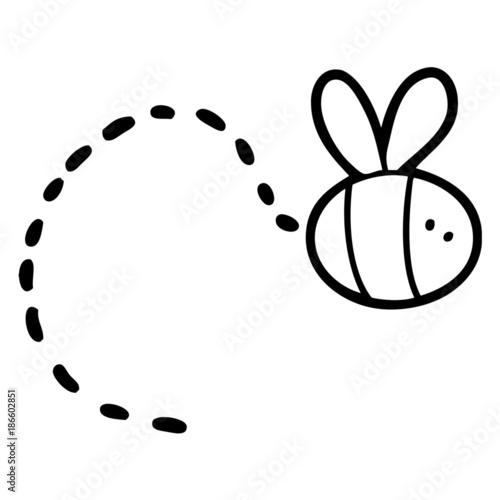 cartoon bee flying